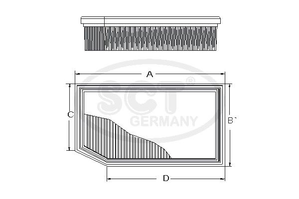 SCT GERMANY oro filtras SB 2096